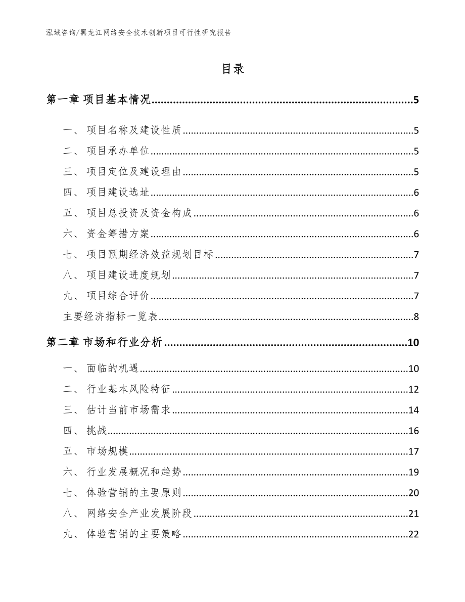 黑龙江网络安全技术创新项目可行性研究报告_第1页