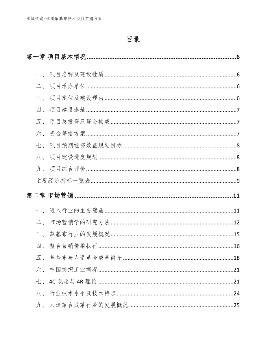 杭州革基布技术项目实施方案_参考范文_第1页