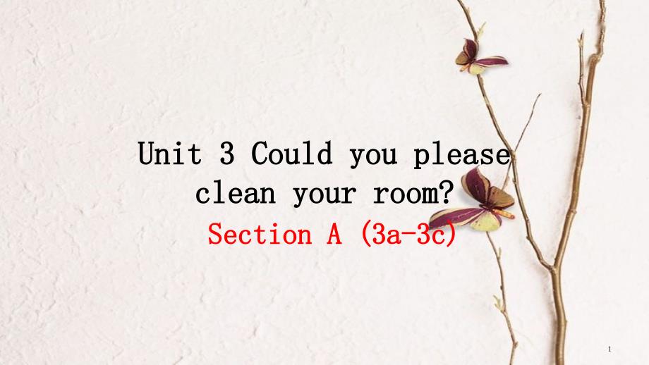 八年级英语下册 Unit 3 Could you please clean your room（第2课时）教学课件 （新版）人教新目标版_第1页