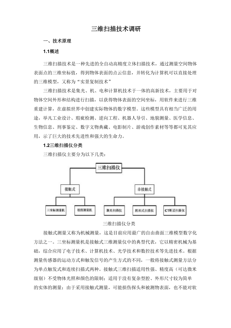 三维扫描技术调研_第1页