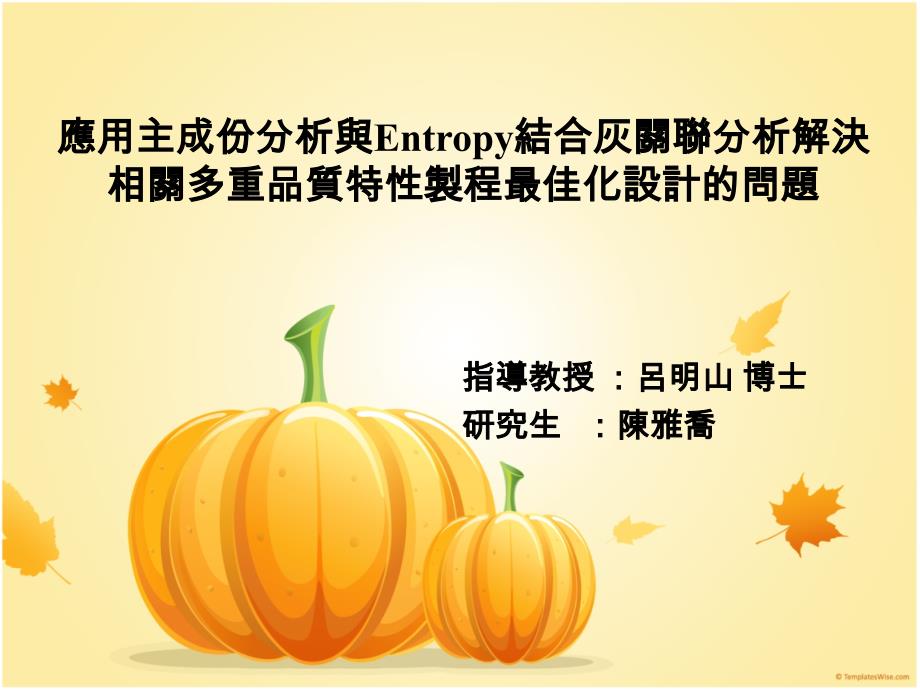 应用主成份分析与Entropy结合灰关联分析解决相关多重品偬.ppt课件_第1页