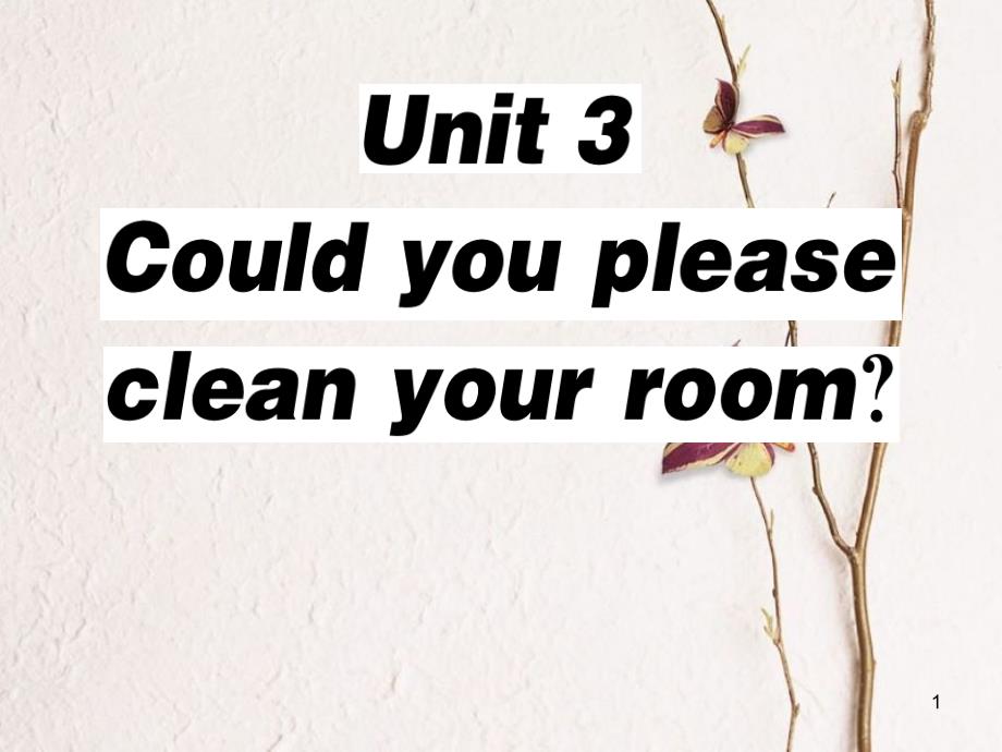 八年级英语下册 Unit 3 Could you please clean your room（第5课时）习题课件 （新版）人教新目标版_第1页