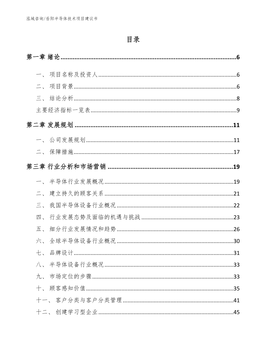 岳阳半导体技术项目建议书范文参考_第1页