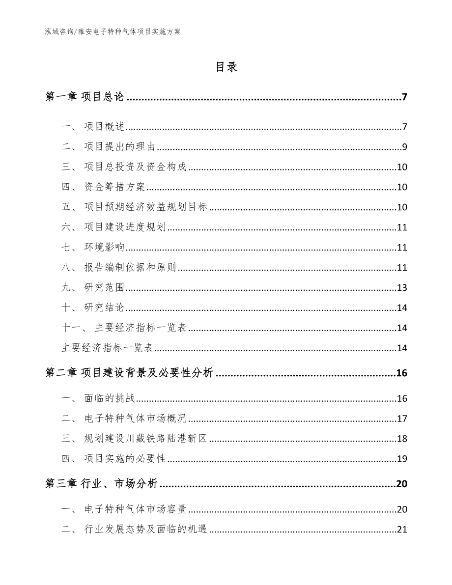 雅安电子特种气体项目实施方案_第1页