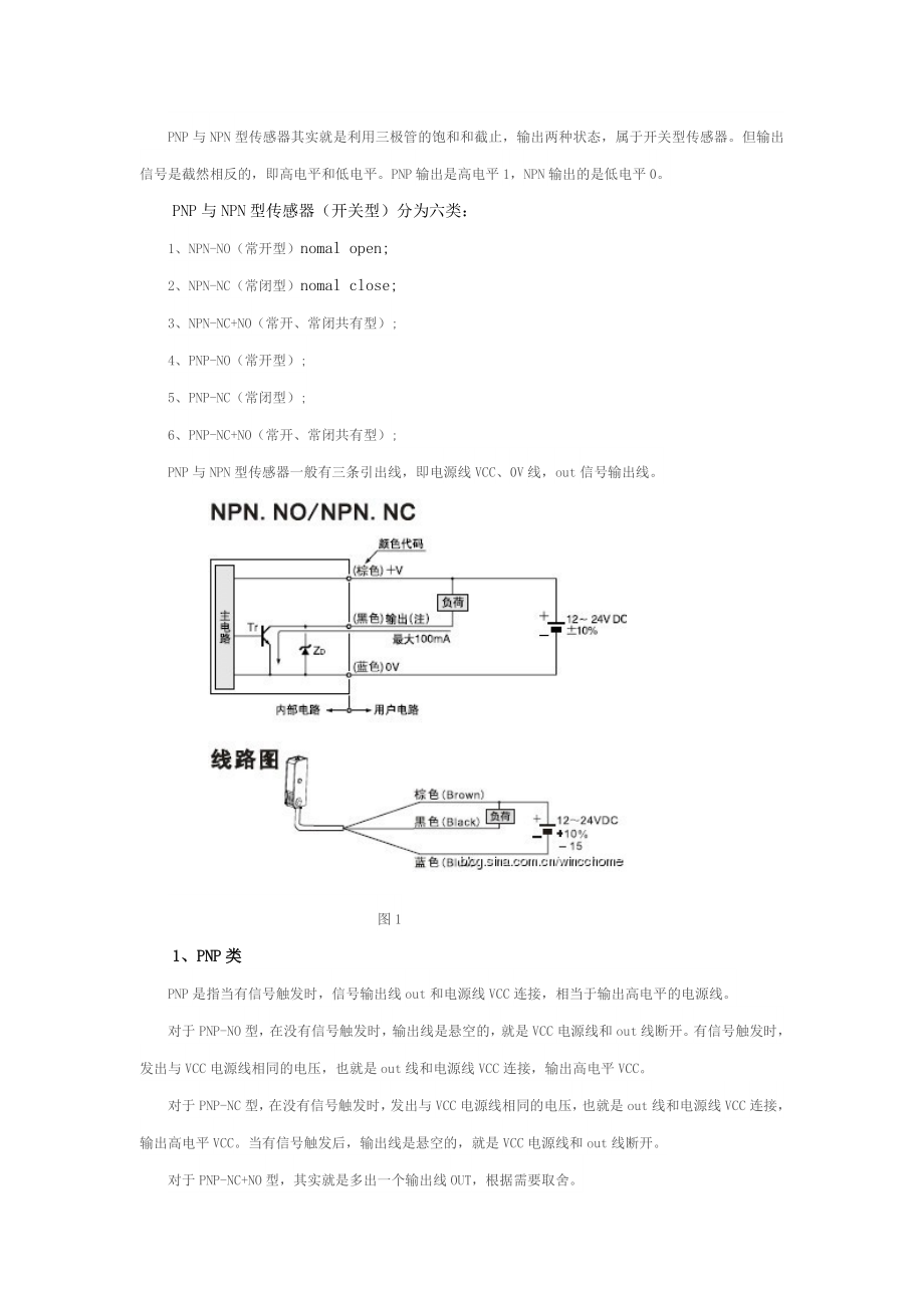 NPN传感器PNP传感器原理和分类_第1页