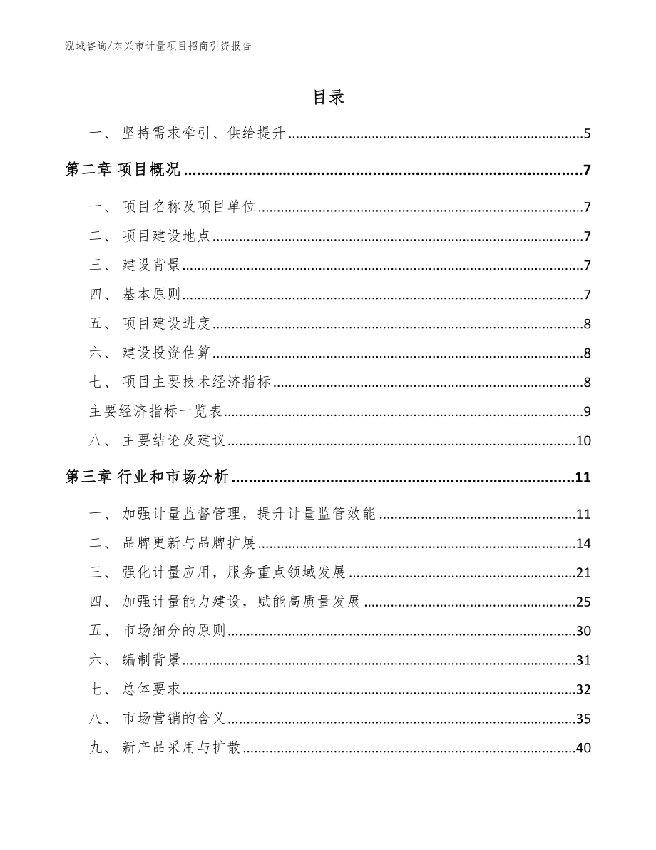 东兴市计量项目招商引资报告模板范本_第1页