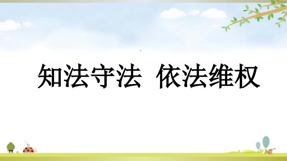 知法守法依法维权优质课件_第1页