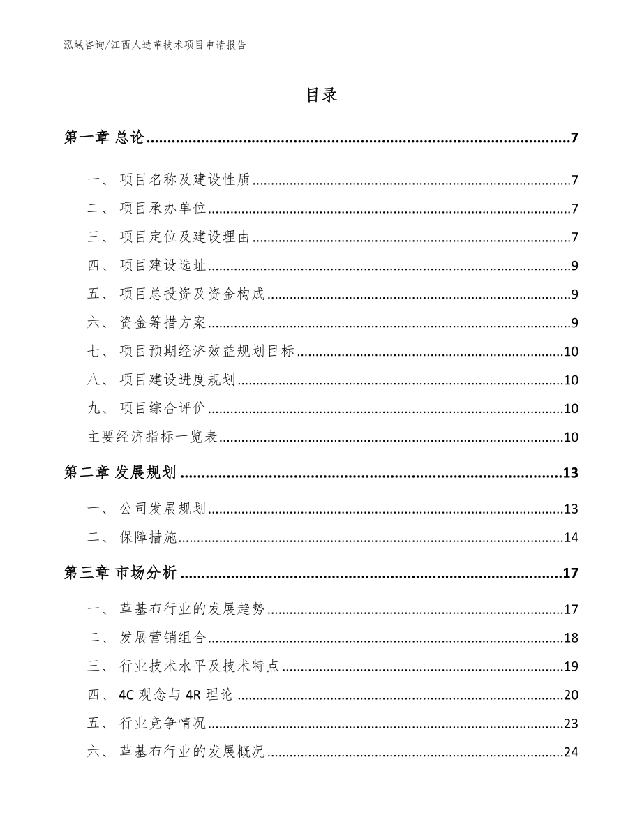 南昌人造革技术项目申请报告_第1页