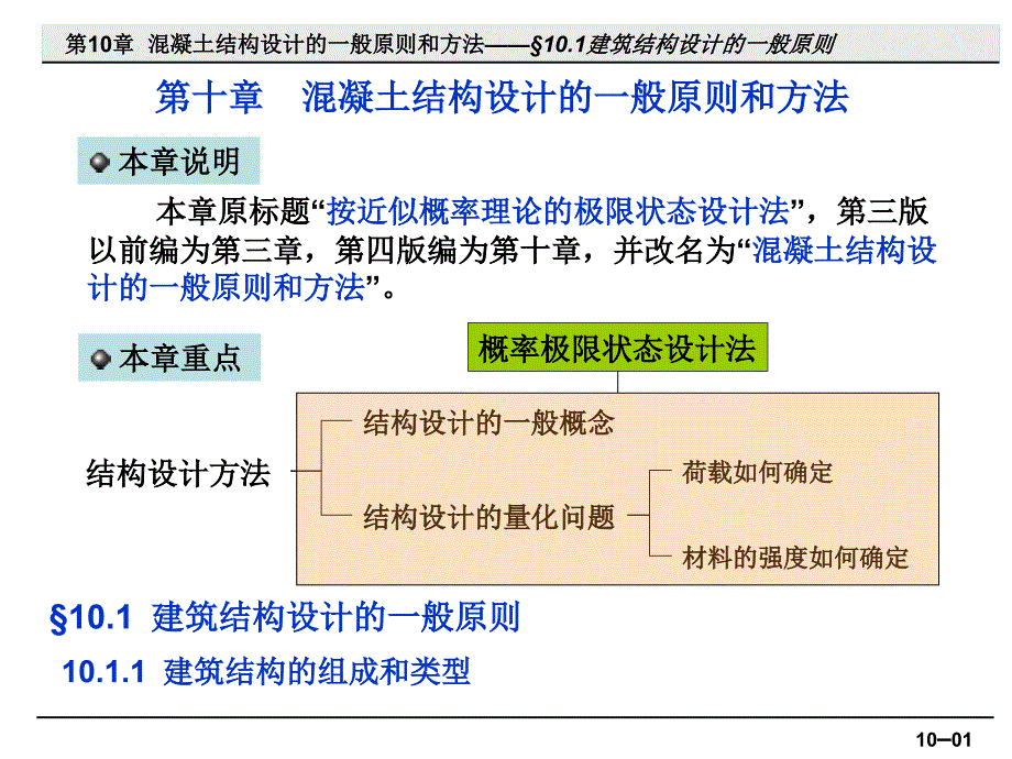 混凝土结构设计的一般原则和方法课件_第1页