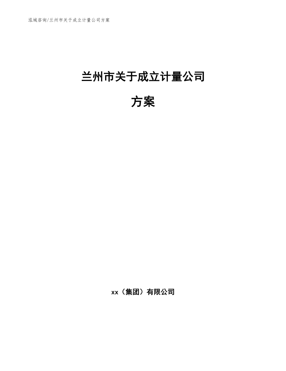 兰州市关于成立计量公司方案（模板参考）_第1页