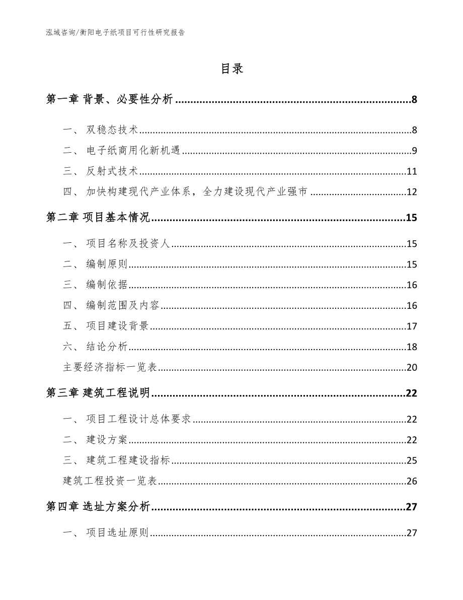 衡阳电子纸项目可行性研究报告_第1页