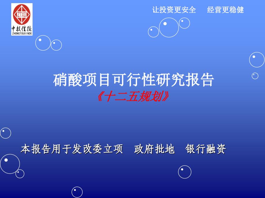 硝酸项目可行性研究报告_第1页