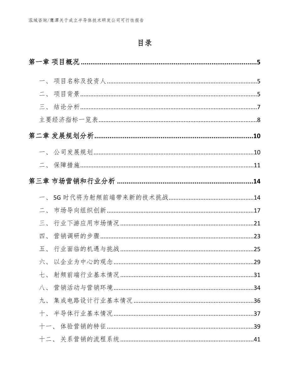 鹰潭关于成立半导体技术研发公司可行性报告参考范文_第1页