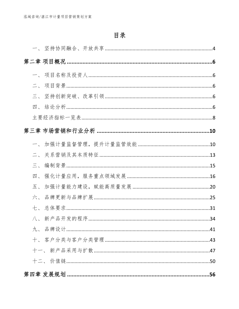 湛江市计量项目营销策划方案_第1页