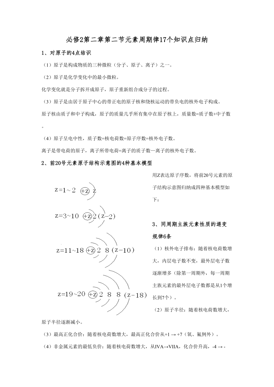 2023年元素周期律知识点归纳_第1页