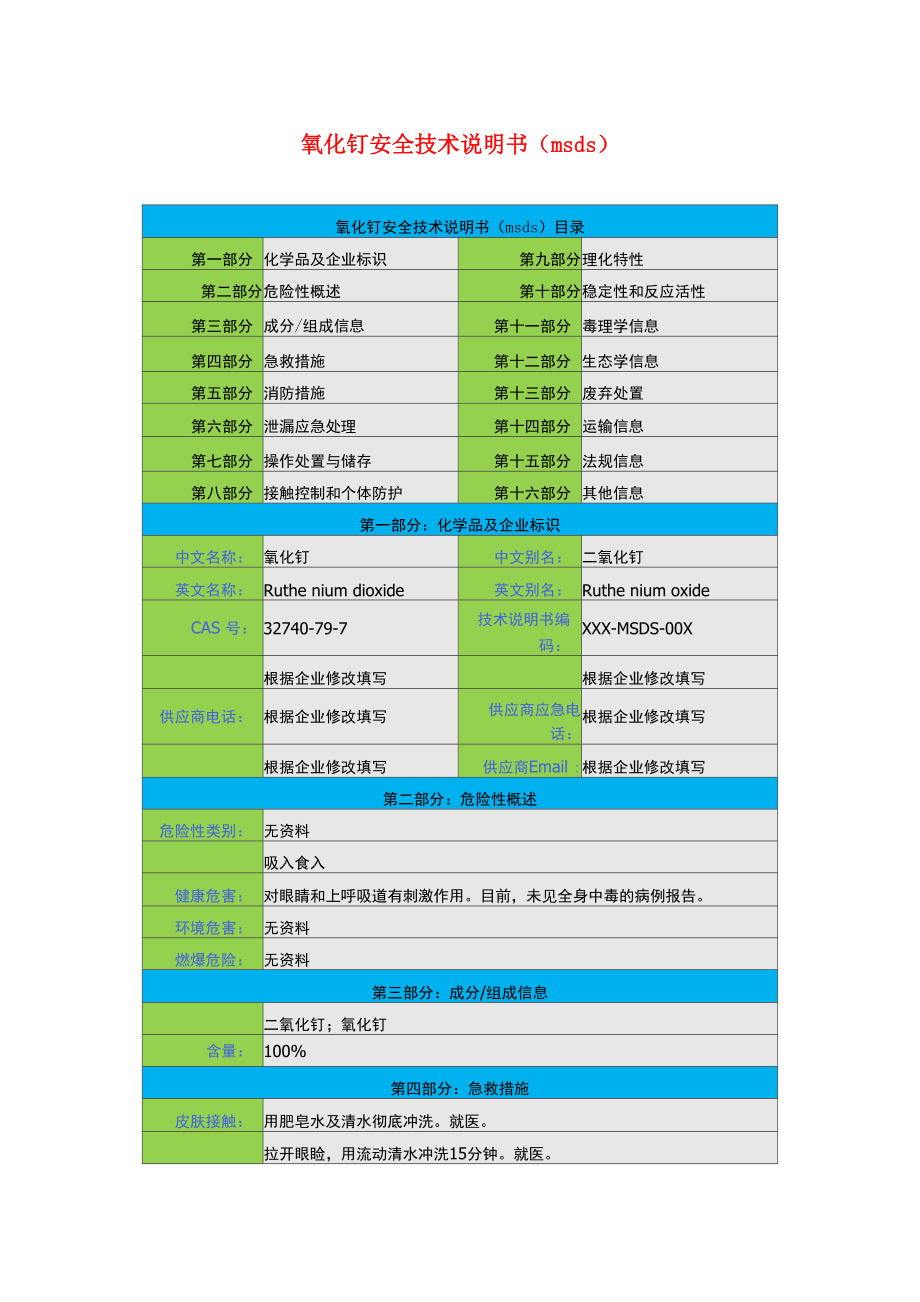 氧化钌安全技术说明书_第1页