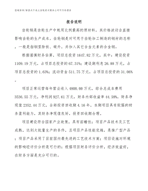 南昌关于成立齿轮技术服务公司可行性报告_模板