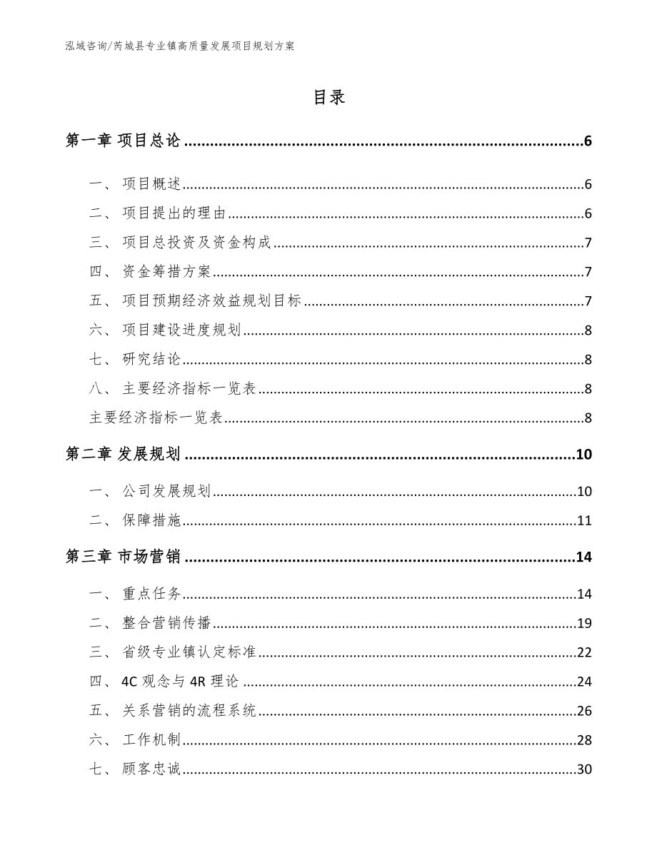 芮城县专业镇高质量发展项目规划方案范文参考_第1页