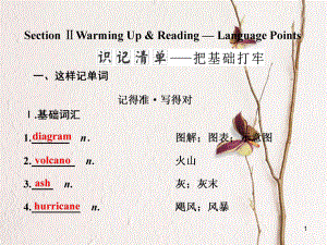 高中英语 Unit 5 The power of nature Section Ⅱ Warming Up amp；Reading -Language Points课件 新人教版选修6