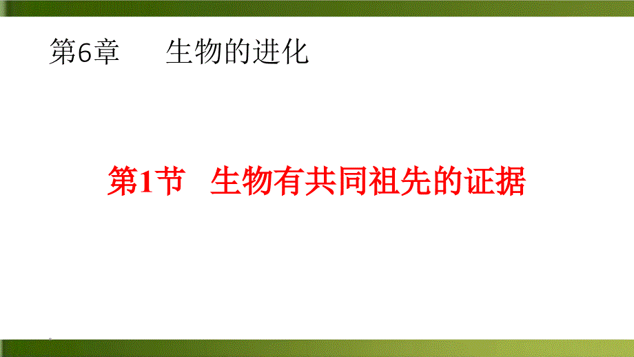 【人教版】高中生物生物有共同祖先的证据ppt课件分析_第1页