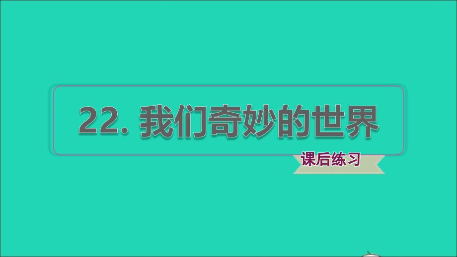 2022年三年级语文下册第7单元第22课我们奇妙的世界习题课件2新人教版_第1页