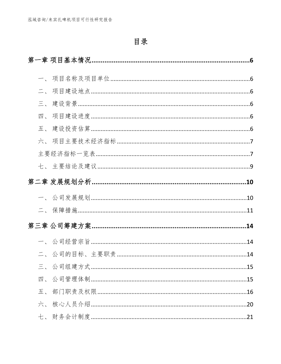 来宾扎啤机项目可行性研究报告（参考模板）_第1页