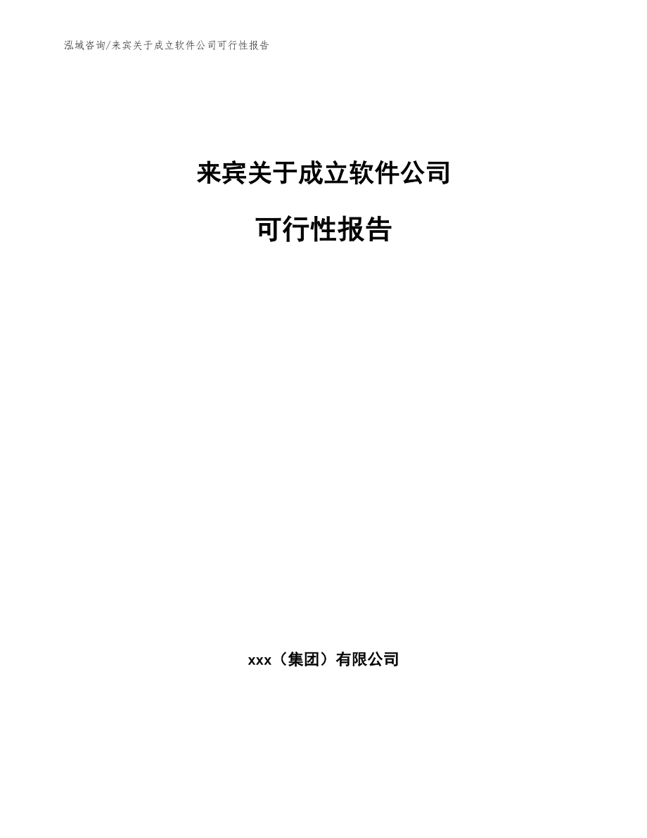 来宾关于成立软件公司可行性报告模板参考_第1页