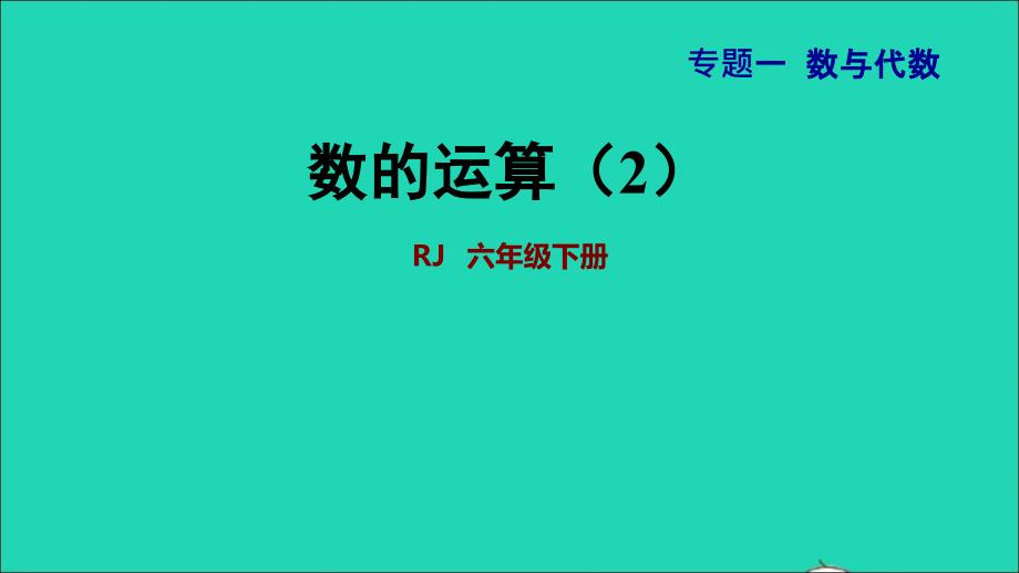 2022年六年級(jí)數(shù)學(xué)下冊(cè)第6單元總復(fù)習(xí)專題一數(shù)與代數(shù)第4課時(shí)數(shù)的運(yùn)算2授課課件新人教版_第1頁