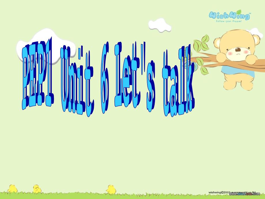 PEP小学英语三年级上册Unit6Let’stalk_第1页