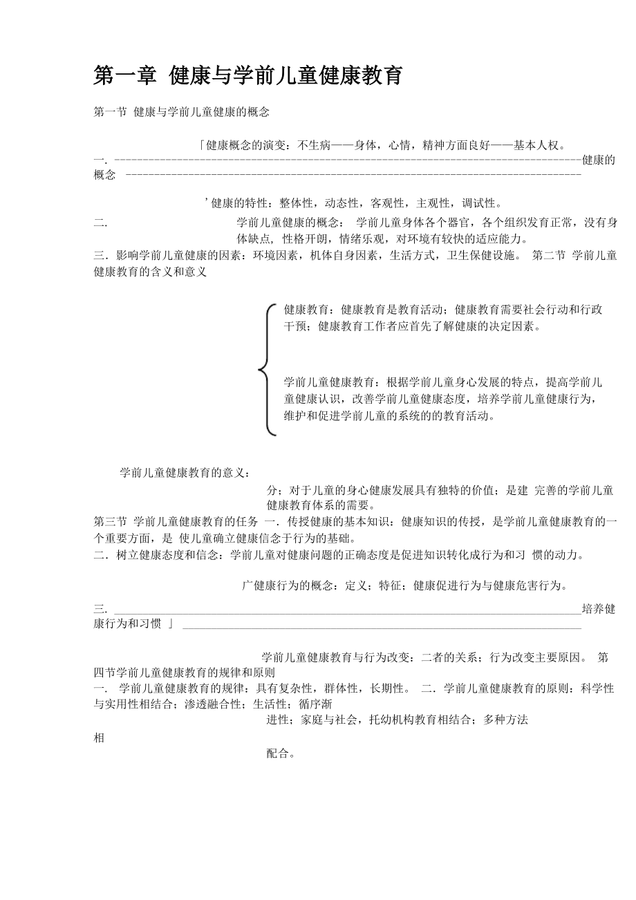 学前儿童健康教育总结_第1页