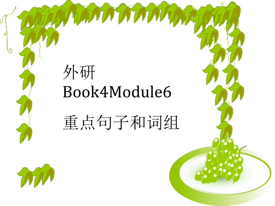 外研Book4Module6重点句子和词组_第1页