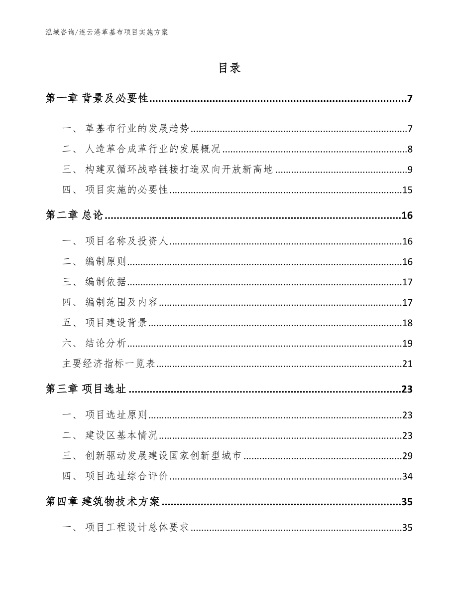 连云港革基布项目实施方案【参考范文】_第1页