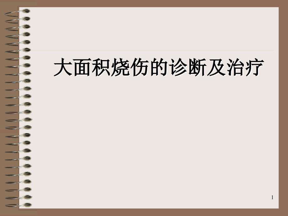 大面积烧伤的诊断及治疗课件_第1页