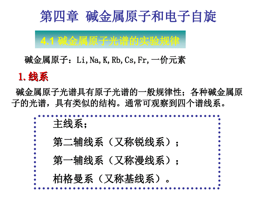 原子物理学_凤尔银_第四章碱金属原子和电子自旋_第1页