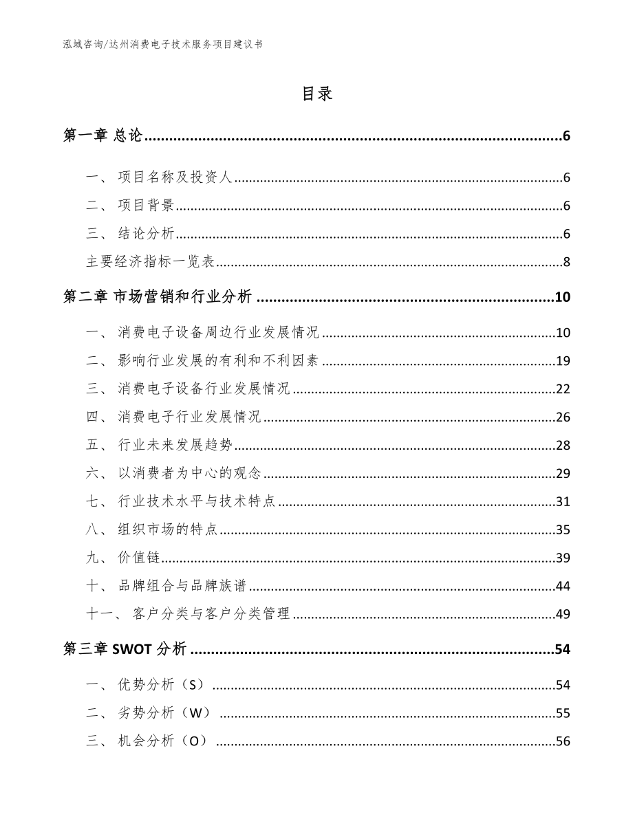 达州消费电子技术服务项目建议书【范文参考】_第1页