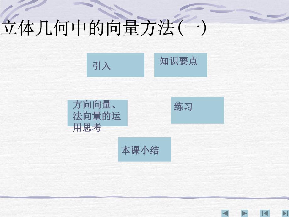 【数学】3.2《立体几何中的向量方法(一)》课件(新人教A版选修2-1)_第1页