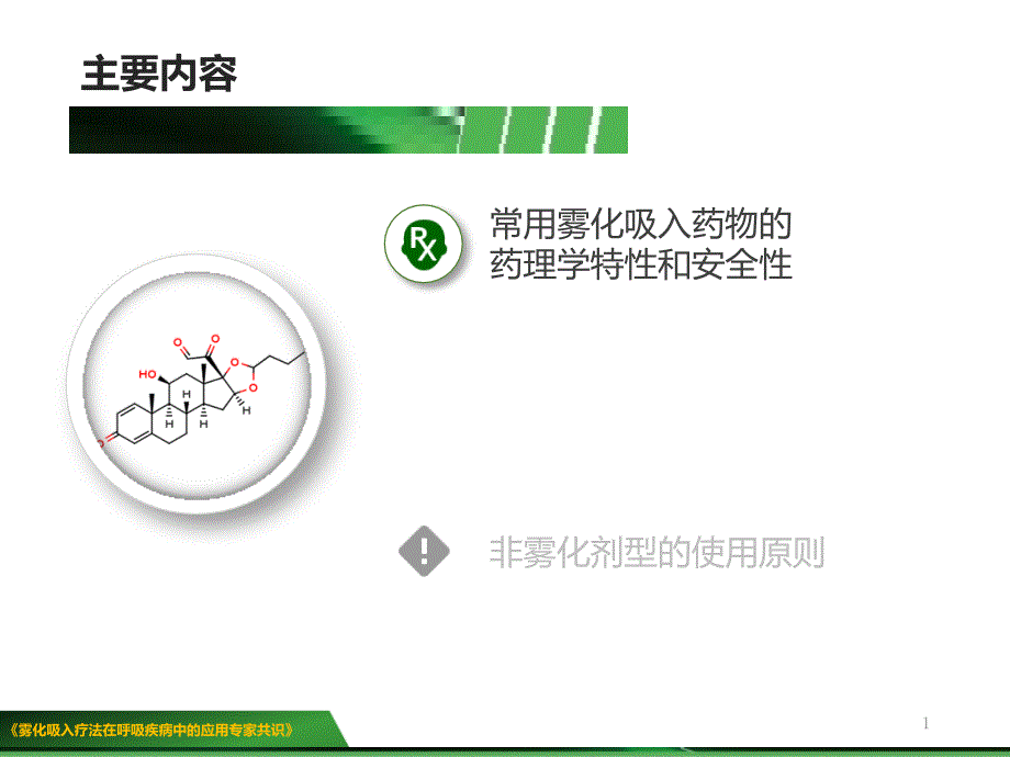 常用雾化吸入药物的药理介绍ppt参考文件_第1页