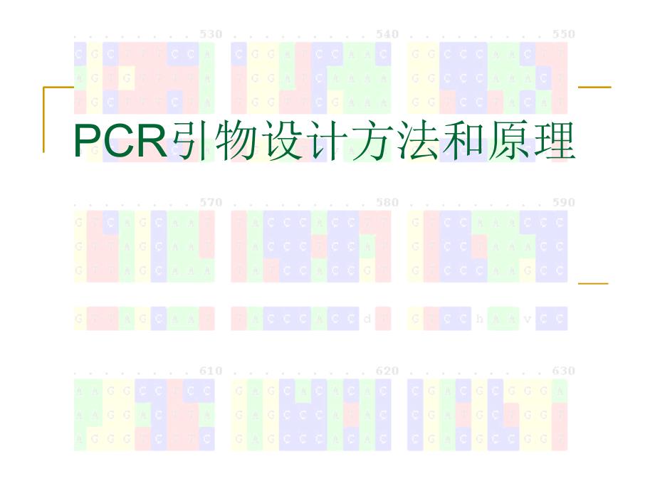 PCR引物设计方法和原理_第1页