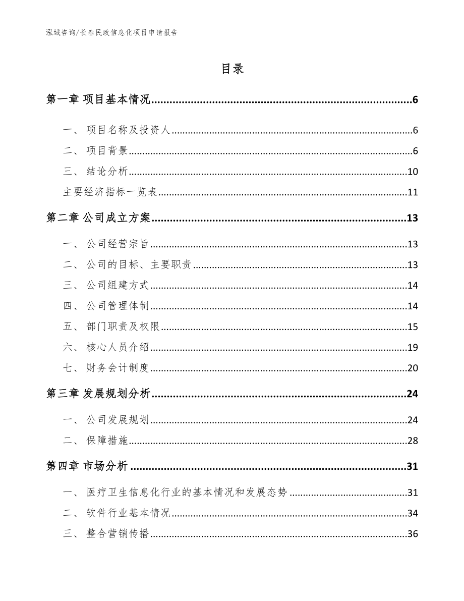 长春民政信息化项目申请报告【模板范文】_第1页