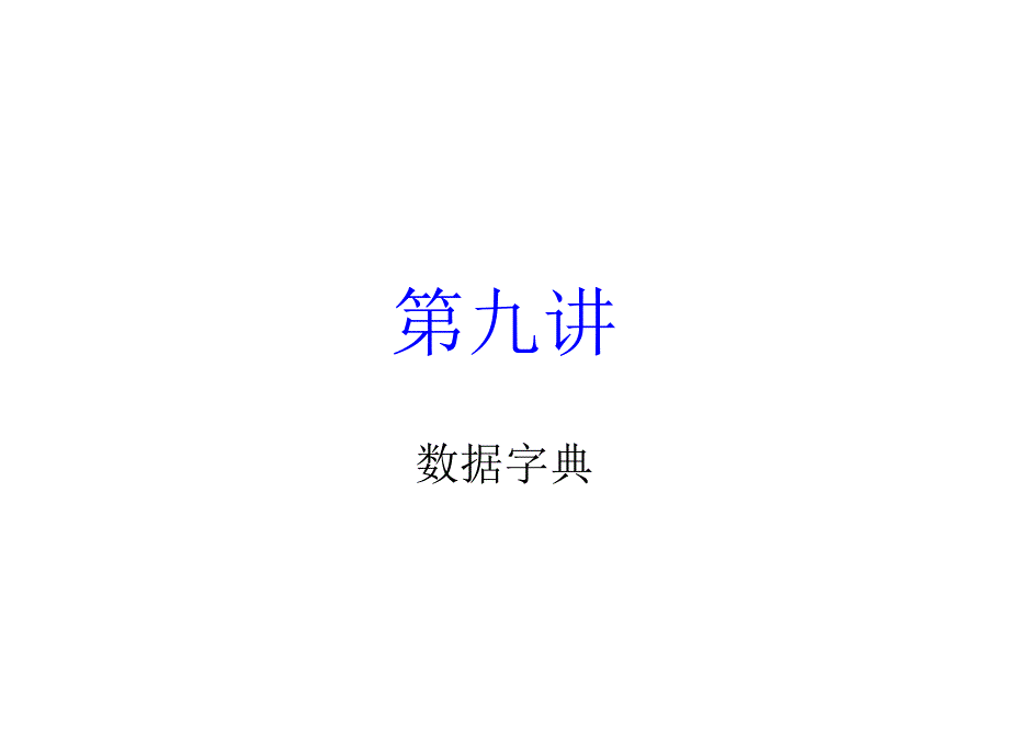 《数据字典》PPT课件_第1页