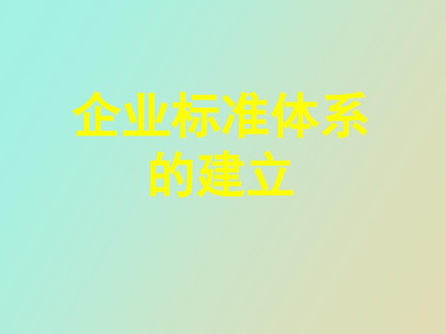 企业标准体系的建立_第1页