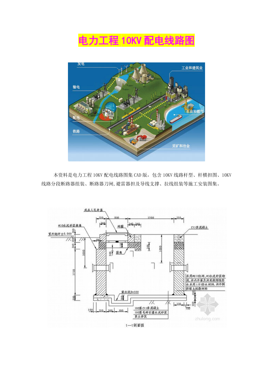 电力工程配电线路图纸_第1页