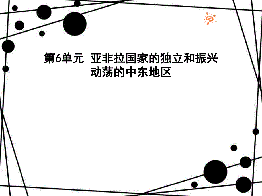 九年级历史下册 第6单元 亚非拉国家的独立和振兴 13 动荡的中东地区课件 新人教版_第1页