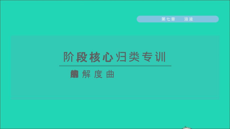 2022年九年级化学下册第七章溶液阶段核心归类专训溶解度曲线的应用习题课件新版粤教版_第1页