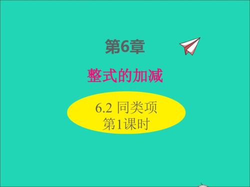 2022年七年級數(shù)學(xué)上冊第6章整式的加減6.2同類項第1課時同步課件新版青島版