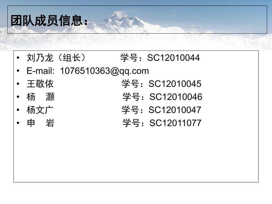 《团队成员信息》PPT课件_第1页
