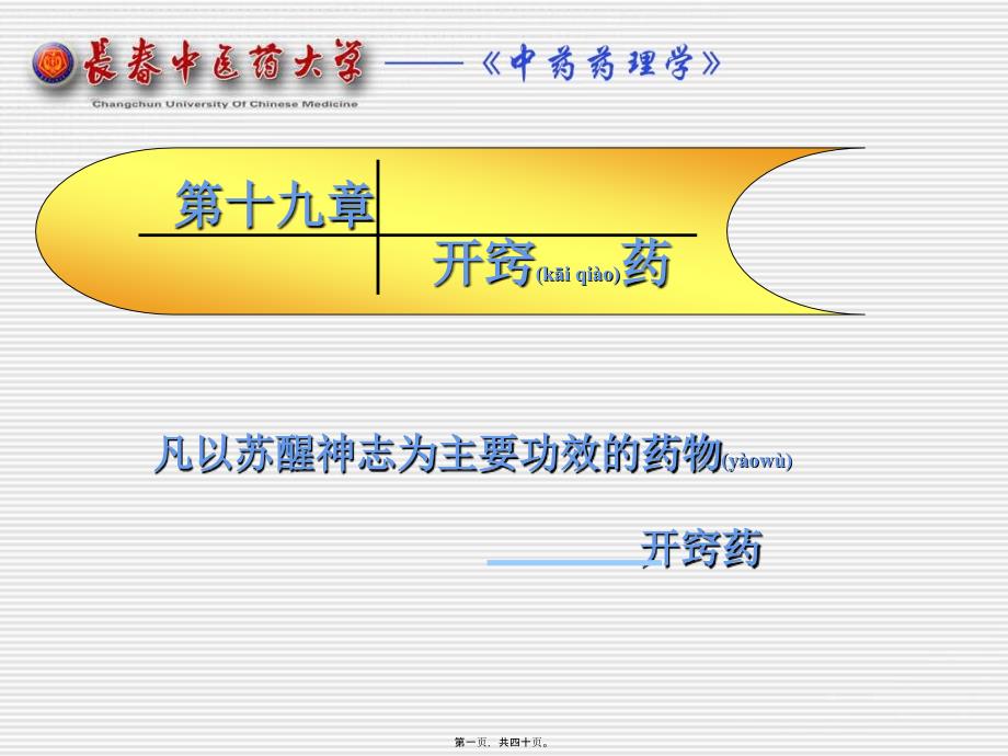 2022年医学专题—第十九章-开窍药_第1页