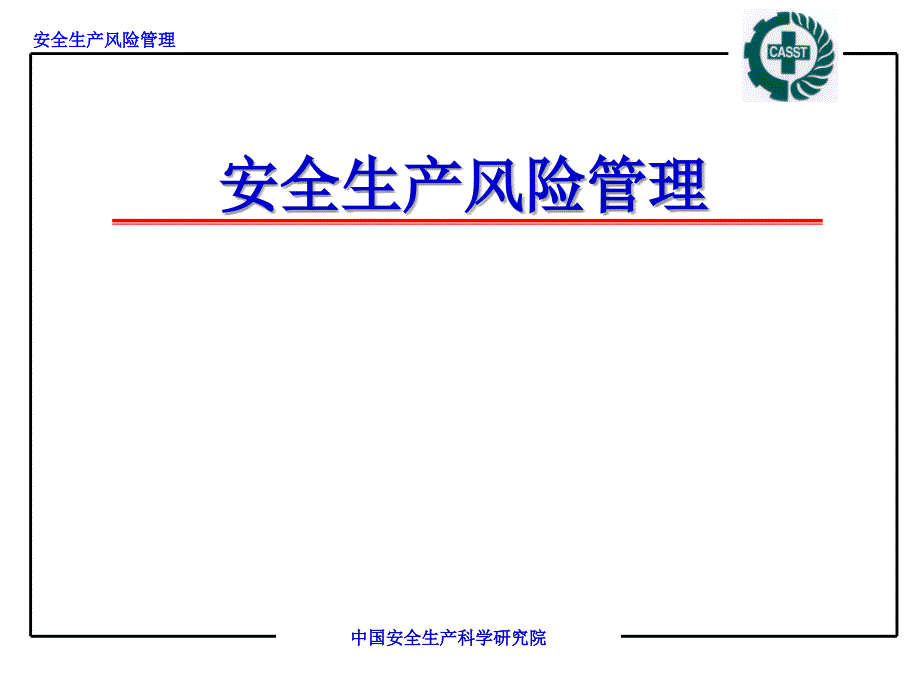 安全生产风险管理-化工大学_第1页