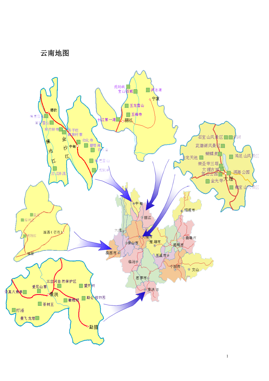 云南旅游地图_第1页