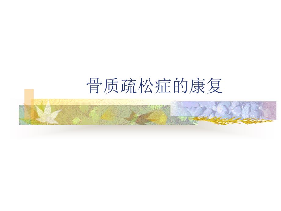 《骨质疏松的康复》PPT课件_第1页